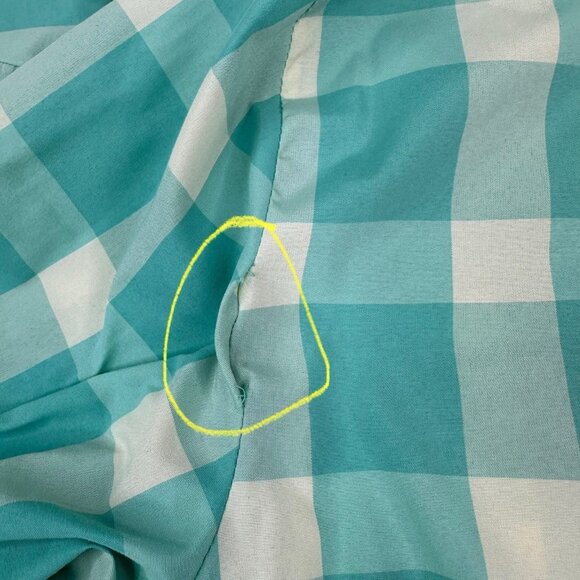 Patagonia Women's Nile Blue Plaid Sun‎ Windbreaker UPF 40 Jacket L/C43 - Picture 16 of 16